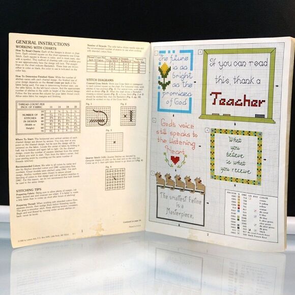 Short and Sweet 60 Miniature Sayings in Counted Cross Stitch Leisure Arts 352 - Picture 3 of 6